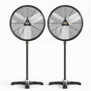 imageROVSUN 20 Inch Industrial Pedestal Fan5000CFM High Velocity and Heavy Duty Standing Fan Low Noise Metal Fan with Onetouch Oscillating Function Adjustable Height for Shop Patio Garage UL Listed242pack