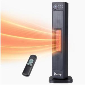 imageROVSUN 23H Electric Space Heater wRemote Control Portable Tower Heater w 70 Oscillating Timer Adjustable Thermostat Tipover ampamp Overheat Protection for Indoor Use Bedroom Living Room 1500W30H