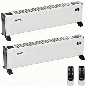 imageROVSUN 32 Electric Baseboard Heater with Remote ampamp Timer 1500W Convection Space Heater wAdjustable Heating Modes Touch Panel Overheat ampamp TipOver Protection for Indoor Home Bedroom Office 1 Pack2 Pack