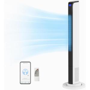 imageROVSUN 34quot Tower Fan with Remote Control Bladeless Floor Fan with 3 Modes 3 Speeds ampamp Digital Display Standing Fan with Oscillating 9H Timer Quiet Fan for Cooling Bedroom Home Office42
