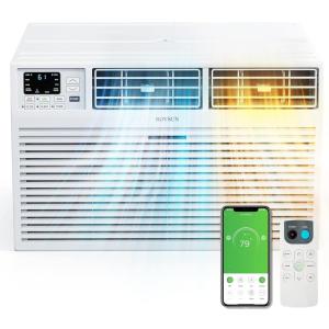 imageROVSUN Smart 10000 BTU Through the Wall Air Conditioner with Heat Wall AC Unit ampamp Heater Combo with Remote APP ampamp Voice Control ampamp Timer Function Compatible with AlexaGoogle Assistant 230V60Hz12000BTUAC  Heater230V