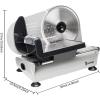 imageElectric Food Meat Slicer for Home 75quot Stainless Steel Blade Adjustable Slicing Thickness Cheese Fruit Vegetable Bread Cutter Spacious Sliding Carriage AntiSlip Rubber Feet Easy Clean