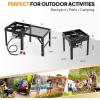 imageROVSUN 100000 BTU Propane Stove with Foldable Side Shelf Single Burner Gas Stove for Outdoor Cooking with Regulator Perfect for Camping Tailgating Turkey Frying Seafood Boiling ampamp Home Brewing100 000 BTU 2 Pack