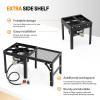 imageROVSUN 100000 BTU Propane Stove with Foldable Side Shelf Single Burner Gas Stove for Outdoor Cooking with Regulator Perfect for Camping Tailgating Turkey Frying Seafood Boiling ampamp Home Brewing100 000 BTU 2 Pack