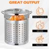 imageROVSUN 10Qt Aluminum Fish Fryer Pot with Strainer Basket Outdoor Fryer with 55000 BTU Propane Gas Burner Thermometer ampamp Lid for Fish Chicken Wings Seafood Frying ampamp Backyard Cooking30QT