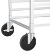 imageROVSUN 10Tiers Sheet Bun Pan Speed Bakery Tray Racks Commercial Stainless Steel Baking Racks with Brake Wheels Push Bread Tray Food Cart Perfect for KitchenDining Rooms20Tier