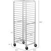 imageROVSUN 10Tiers Sheet Bun Pan Speed Bakery Tray Racks Commercial Stainless Steel Baking Racks with Brake Wheels Push Bread Tray Food Cart Perfect for KitchenDining Rooms20Tier