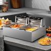 imageROVSUN 114QT Electric Commercial Deep Fryer with Basket ampamp Lid Countertop Kitchen Frying Machine Temperature Adjustable Stainless Steel French Fryer for French Fries Donuts Onion Rings 2500WDouble Fryer228QT