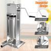 imageROVSUN 11LBS5L Manual Sausage Stuffer Two Speed Stainless Steel Vertical Sausage Maker Meat Filling Machine with 5 Stuffing Tubes for Commercial and Home5L