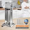 imageROVSUN 11LBS5L Manual Sausage Stuffer Two Speed Stainless Steel Vertical Sausage Maker Meat Filling Machine with 5 Stuffing Tubes for Commercial and Home5L