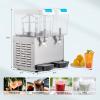imageROVSUN 144 Gal54L Commercial Beverage Dispenser 18L X 3 Tanks Commercial Juice Dispenser Cold Drink Dispenser Stainless Steel with Thermostat Controller for Home Restaurant Bar Party 110V60HZ96Gal