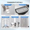 imageROVSUN 144 Gal54L Commercial Beverage Dispenser 18L X 3 Tanks Commercial Juice Dispenser Cold Drink Dispenser Stainless Steel with Thermostat Controller for Home Restaurant Bar Party 110V60HZ96Gal