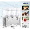 imageROVSUN 144 Gallon54L Commercial Beverage Dispenser Drink Dispenser 18L X 3 Tanks Commercial Juice Dispenser Stainless Steel with Thermostat Controller for Home Restaurant Bar Party 110V60HZ48 Gallon x 3
