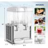 imageROVSUN 144 Gallon54L Commercial Beverage Dispenser Drink Dispenser 18L X 3 Tanks Commercial Juice Dispenser Stainless Steel with Thermostat Controller for Home Restaurant Bar Party 110V60HZ48 Gallon x 2
