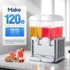 imageROVSUN 144 Gallon54L Commercial Beverage Dispenser Drink Dispenser 18L X 3 Tanks Commercial Juice Dispenser Stainless Steel with Thermostat Controller for Home Restaurant Bar Party 110V60HZ48 Gallon x 2