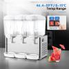 imageROVSUN 144 Gallon54L Commercial Beverage Dispenser Drink Dispenser 18L X 3 Tanks Commercial Juice Dispenser Stainless Steel with Thermostat Controller for Home Restaurant Bar Party 110V60HZ48 Gallon x 3