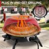 imageROVSUN 1600W Tabletop Electric Grill with Temperature Control Black 304 Stainless Steel Grill wDouble Layer Design Portable ampamp Removable Small Stove for Indoor and Outdoor UseTabletop Red