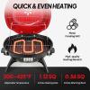 imageROVSUN 1600W Tabletop Electric Grill with Temperature Control Red 304 Stainless Steel Grill wDouble Layer Design Portable ampamp Removable Small Stove for Indoor and Outdoor Use