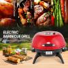 imageROVSUN 1600W Tabletop Electric Grill with Temperature Control Red 304 Stainless Steel Grill wDouble Layer Design Portable ampamp Removable Small Stove for Indoor and Outdoor Use