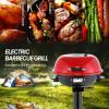 imageROVSUN 1600W Vertical Electric Grill with Lid Red 304 Stainless Steel Grill wDetachable Pullout Drip Tray Double Layer Design Portable ampamp Removable for Indoor and Outdoor Use