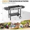 imageROVSUN 2 Burner Outdoor Propane Gas Stove with Autoignition Regulator ampamp Shelf 150000 BTU Powerful Stand Cooker for Backyard Patio Cooking Home Brewing Canning Turkey FryingFlagship