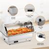 imageROVSUN 2 Pack Electric 9 QT Chafing Dishes Buffet SetNSF Stainless Steel Roll Top Catering Chafer Server Food Warmer with Cover Full Size ampamp 2 Detachable Food Pans for Party Wedding BanquetStainless Steel Lid  1 Pack