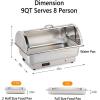 imageROVSUN 2 Pack Electric 9 QT Chafing Dishes Buffet SetNSF Stainless Steel Roll Top Catering Chafer Server Food Warmer with Cover Full Size ampamp 2 Detachable Food Pans for Party Wedding BanquetStainless Steel Lid  2 Pack