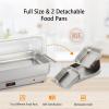imageROVSUN 2 Pack Electric 9 QT Stainless Steel Chafing Dish Buffet Set NSF Roll Top Catering Chafer Server Food Warmer with Full Size ampamp 2 Detachable Food PansTransparent PC Lid for Party Wedding1 Pack