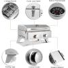 imageROVSUN 20000 BTU Portable Gas Grill Large 2 Burner Tabletop Propane Grill with Foldable Legs Regulator ampamp Full Stainless Steel for Outdoor Picnic Camping Trip Tailgating Patio Garden BBQ Home Use20000BTU Grill