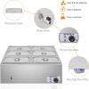 imageROVSUN 21QT Electric Commercial Food Warmer 2Pan Steam Table 106 QTPan Stainless Steel Bain Marie Buffet Countertop with Temperature Control ampamp Lid for Parties Catering Restaurants 110V6 Pan423Qt