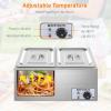 imageROVSUN 21QT Electric Commercial Food Warmer 2Pan Steam Table 106 QTPan Stainless Steel Bain Marie Buffet Countertop with Temperature Control ampamp Lid for Parties Catering Restaurants 110V2 Pan21Qt