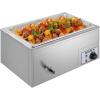 imageROVSUN 21QT Electric Commercial Food Warmer 2Pan Steam Table 106 QTPan Stainless Steel Bain Marie Buffet Countertop with Temperature Control ampamp Lid for Parties Catering Restaurants 110VFull Pan21Qt
