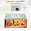 imageROVSUN 21QT Electric Commercial Food Warmer 2Pan Steam Table 106 QTPan Stainless Steel Bain Marie Buffet Countertop with Temperature Control ampamp Lid for Parties Catering Restaurants 110VFull Pan21Qt