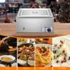 imageROVSUN 21QT Electric Commercial Food Warmer 2Pan Steam Table 106 QTPan Stainless Steel Bain Marie Buffet Countertop with Temperature Control ampamp Lid for Parties Catering Restaurants 110VFull Pan21Qt