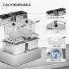 imageROVSUN 228QT216L Electric Deep Fryer Commercial Deep Fryer with Baskets Lids Countertop Stainless Steel Dual Tank Kitchen Fat Fryer Frying Machine for French Fries Donuts Adjustable Temp 3400W228QT