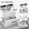 imageROVSUN 228QT216L Electric Deep Fryer Commercial Deep Fryer with Baskets Lids Countertop Stainless Steel Dual Tank Kitchen Fat Fryer Frying Machine for French Fries Donuts Adjustable Temp 3400W238QT