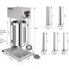 imageROVSUN 243LBS15L Electric Sausage Stuffer Adjustable Speed Stainless Steel Sausage Maker Meat Stuffer Heavy Duty Vertical Electric Stuffer Sausage Filler with 5 Stuffing Tubes Home ampamp Commercial10L