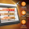 imageROVSUN 26quot Commercial Food Warmer Display Pizza Warmer 3Tier Electric Countertop Food Warmer wLED Lighting Adjustable Removable Shelves ampamp Glass Door Pretzel Warmer for Buffet Restaurant 1200W35 Length