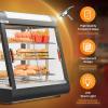 imageROVSUN 26quot Commercial Food Warmer Display Pizza Warmer 3Tier Electric Countertop Food Warmer wLED Lighting Adjustable Removable Shelves ampamp Glass Door Pretzel Warmer for Buffet Restaurant 1200W26 Length