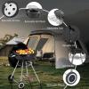 imageROVSUN 28 Charcoal Grill with Cover Ash Catcher Bottom Shelf Side Shelf Perfect Portable Small Grill for IndoorOutdoor Use Black