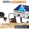 imageROVSUN 3 Burner Outdoor Propane Burner with Ignition ampamp Regulator 225000 BTU Powerful ampamp Portable Gas Stove Outdoor Stand Cooker for Backyard Patio Cooking Home Camping Brewing Canning Turkey Fryingstove