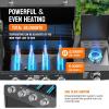 imageROVSUN 3 Burner Propane Gas Grill with Side Burner 46000BTU BBQ Grills with Enameled Cast Iron Grates Shelf ampamp Cabinet for Outdoor Garden Patio Backyard Barbecue Cooking4 Burner with Side Burner