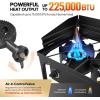 imageROVSUN 3 Burner Propane Gas Stove 225000 BTU High Pressure Outdoor Camping Burner with CSA Listed Regulator Picnic Cooker Perfect for Home Brewing Maple Syrup Patio Turkey Frying Canning3 BurnerFlagship