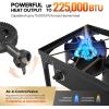 imageROVSUN 3 Burner Propane Gas Stove 225000 BTU High Pressure Outdoor Camping Burner with CSA Listed Regulator Picnic Cooker Perfect for Home Brewing Maple Syrup Patio Turkey Frying Canning3 BurnerClassic