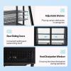 imageROVSUN 3 CuFt Refrigerated Display Case ETL NSF Certified Commercial Countertop Refrigerator Display Refrigerator wLED Lighting Auto Defrosting Aircooling Front Opening Door for Cafe RestaurantBlack