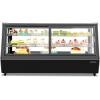 imageROVSUN 3 CuFt Refrigerated Display Case ETL NSF Certified Commercial Countertop Refrigerator Display Refrigerator wLED Lighting Auto Defrosting Aircooling Front Opening Door for Cafe RestaurantBlack