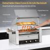 imageROVSUN 30 Hot Dog 11 Roller Hot Dog Roller Warmer Grill Cooker Machine wBun Warmer Cover Dual Temp Control LED Light Removable Shelf ampamp Drip Tray for Party Home Commercial 2000W ETL Certified9 Roller