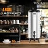 imageROVSUN 32 Gallon Insulated Beverage Dispenser Stainless Steel Hot and Cold Drink Dispenser Ice and Hot Drink Server wSpigot Hot and Cold Beverage Server for Coffee Tea Milk ampamp JuiceSilver