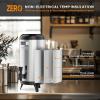 imageROVSUN 32 Gallon Insulated Beverage Dispenser Stainless Steel Hot and Cold Drink Dispenser Ice and Hot Drink Server wSpigot Hot and Cold Beverage Server for Coffee Tea Milk ampamp JuiceSilver
