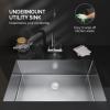 imageROVSUN 32 Inch Stainless Steel Undermount Workstation Sink for Kitchen RV Restaurant Travel Trailer Garage32 Inch